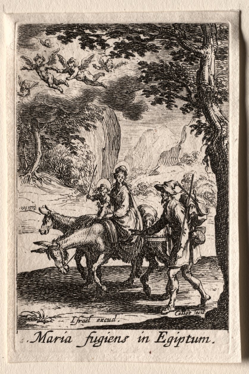 A Szűz élete: Repülés Egyiptomba alkotó: Jacques Callot