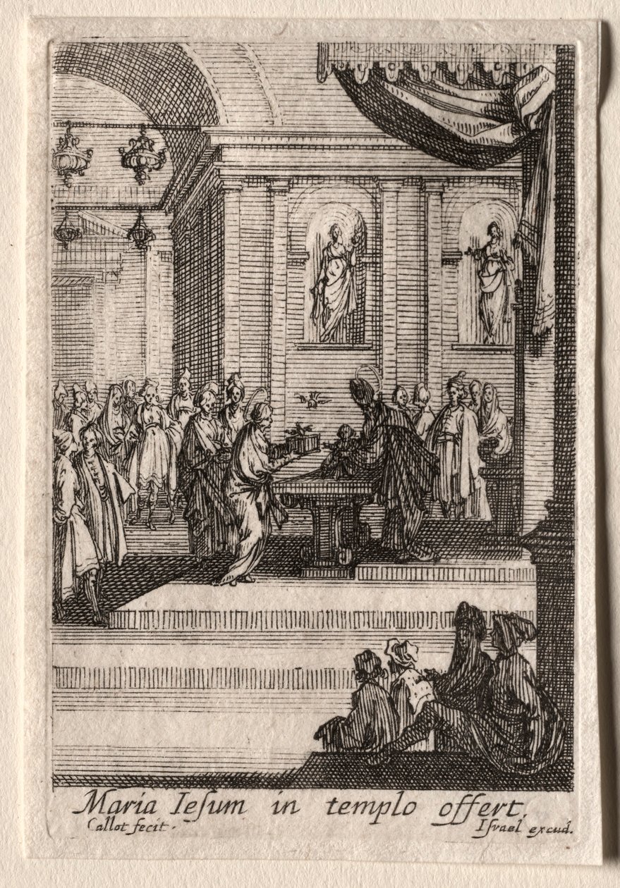 A Szűz élete: Krisztus bemutatása a templomban. alkotó: Jacques Callot