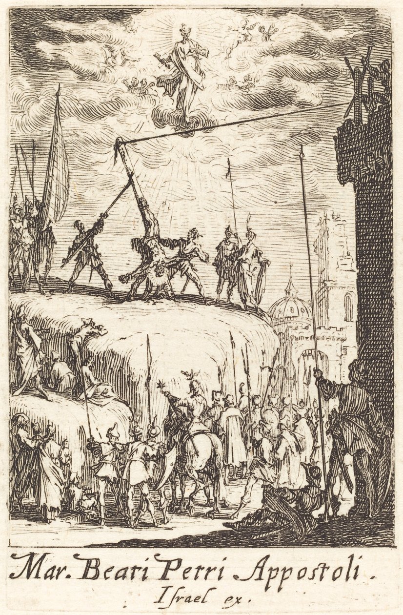 Szent Péter mártíromsága, c. 16341635. alkotó: Jacques Callot