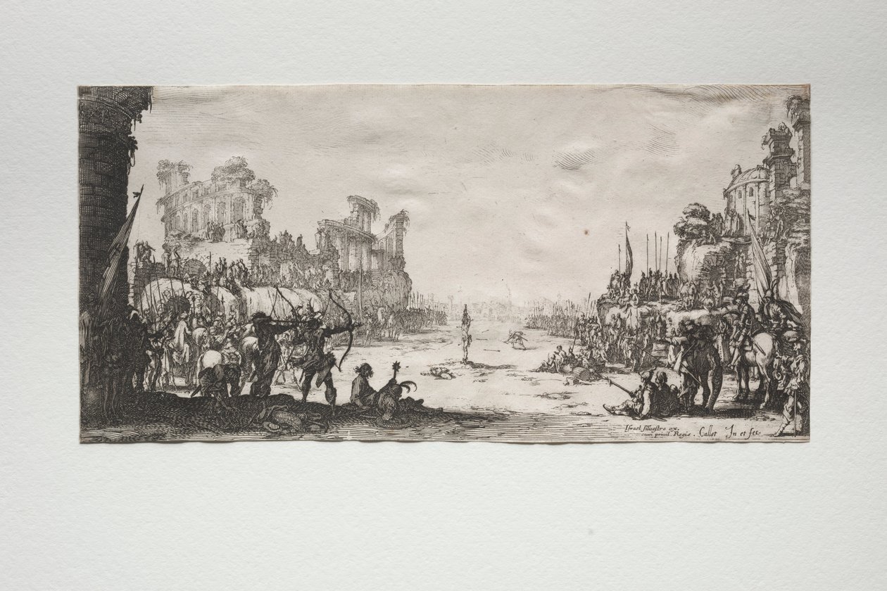 Szent Sebestyén vértanúsága. alkotó: Jacques Callot