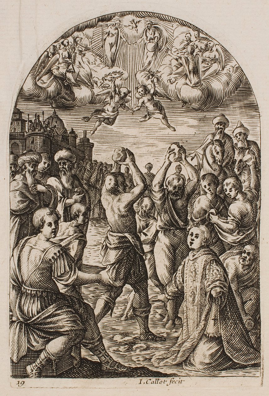 Szent István vértanúsága, a „Római képek” sorozatból alkotó: Jacques Callot