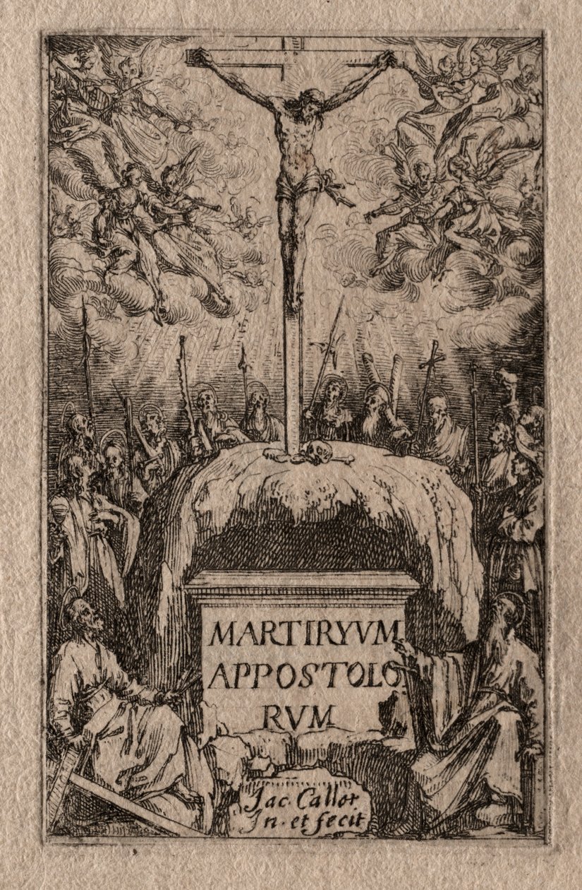 Az apostolok mártíromsága: Frontispiece. alkotó: Jacques Callot
