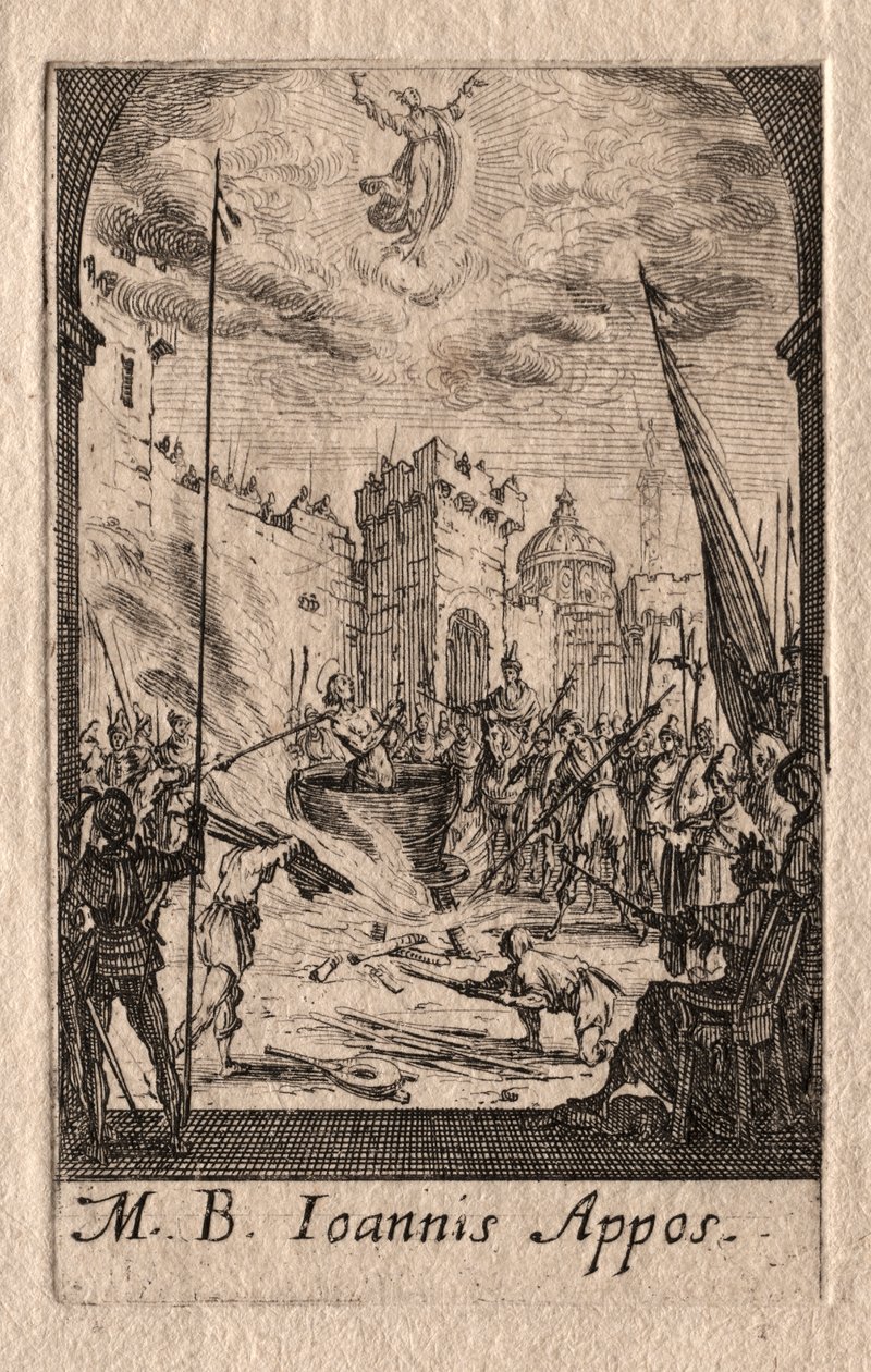 Az apostolok vértanúsága: Szent János evangélista alkotó: Jacques Callot