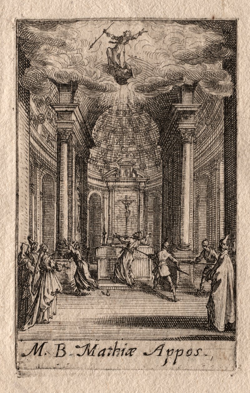 Az apostolok vértanúsága: Szent Mátyás alkotó: Jacques Callot