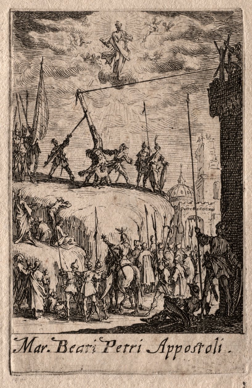 Az apostolok vértanúsága: Szent Péter. alkotó: Jacques Callot