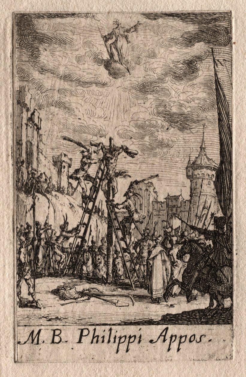 Az apostolok vértanúsága: Szent Fülöp. alkotó: Jacques Callot