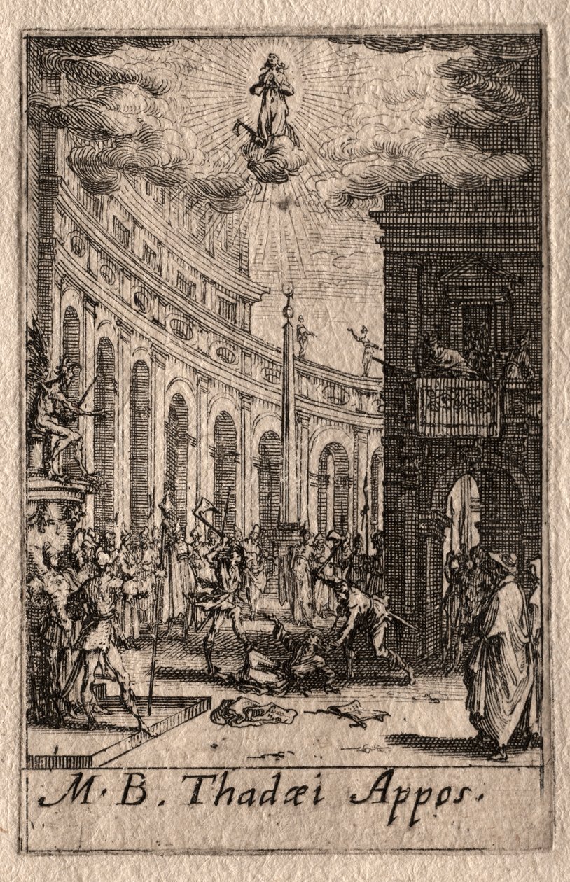 Az apostolok vértanúsága: Szent Tád alkotó: Jacques Callot