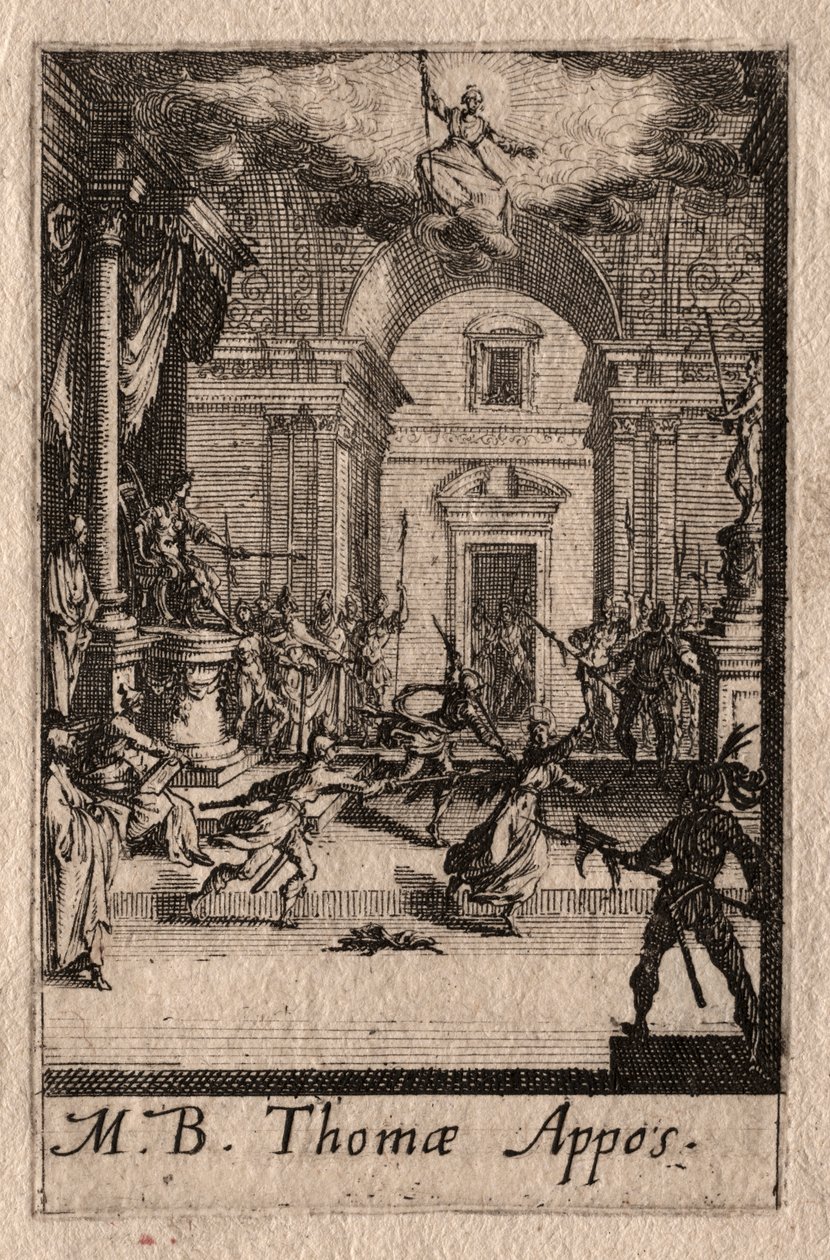 Az apostolok vértanúsága: Szent Tamás alkotó: Jacques Callot