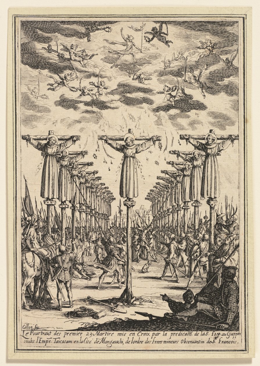 Japán mártírjai alkotó: Jacques Callot