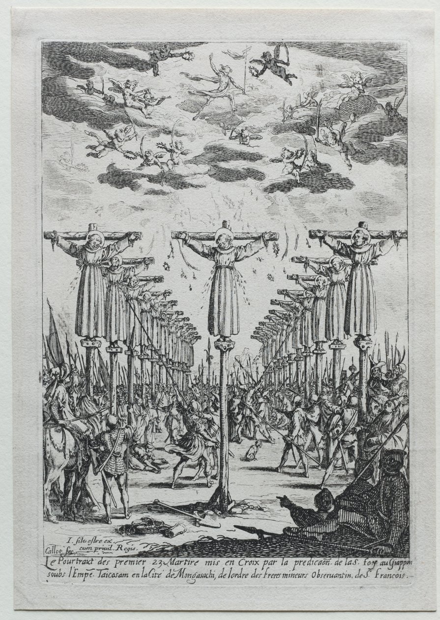 Japán mártírjai alkotó: Jacques Callot