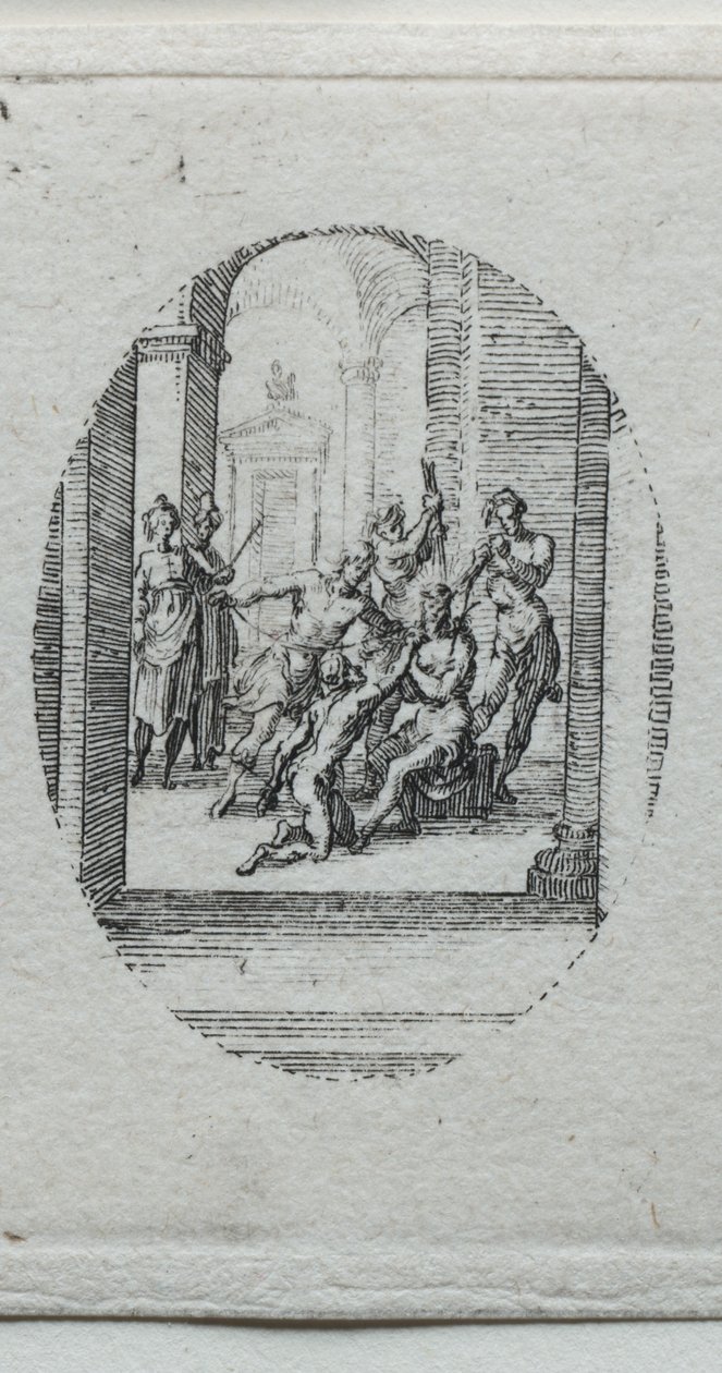 A szenvedés titkai: tövissel megkoronázott Krisztus. alkotó: Jacques Callot