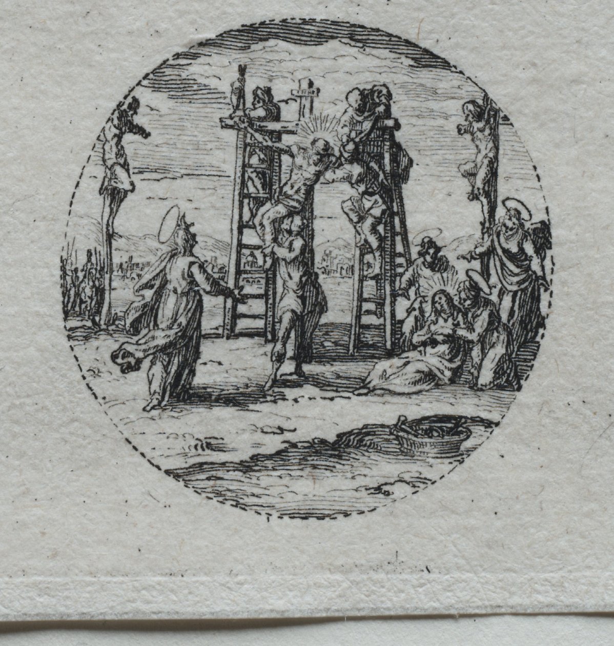 A szenvedély rejtelmei: A keresztre feszítés. alkotó: Jacques Callot