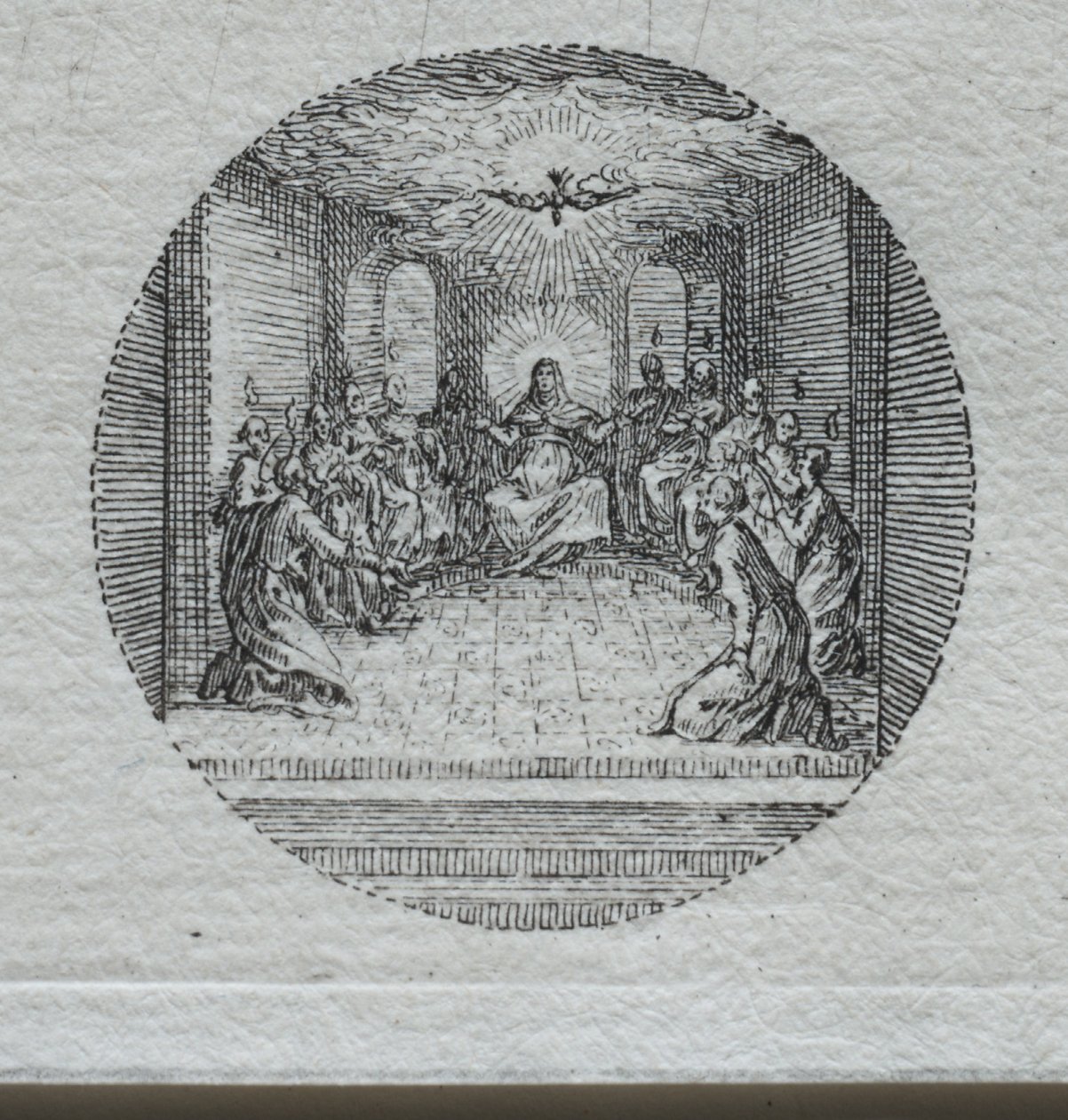 A szenvedés titkai: A Szentlélek alászállása. alkotó: Jacques Callot