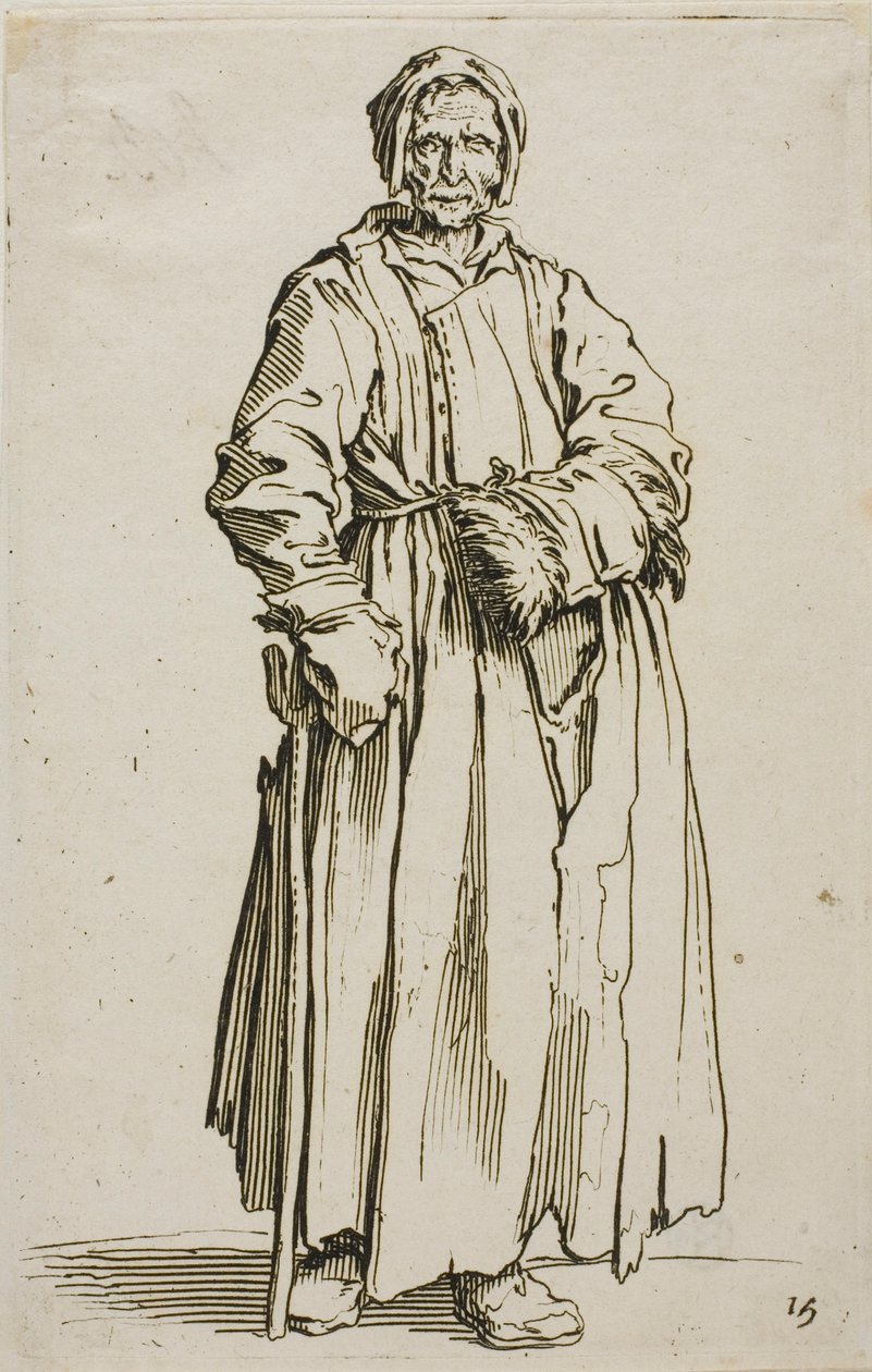 A félszemű nő, a The Beggars tizenötös táblája alkotó: Jacques Callot