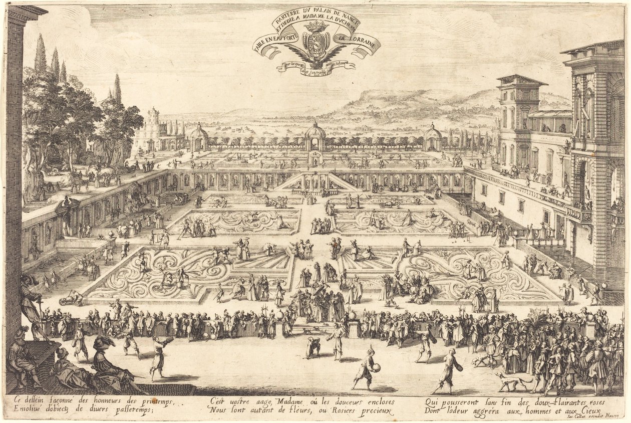 A nancyi Palace Gardens alkotó: Jacques Callot