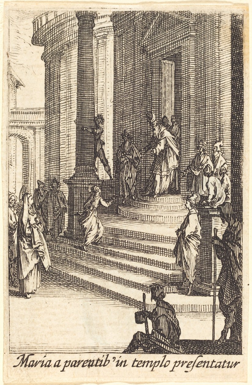 A Szűzanya bemutatása alkotó: Jacques Callot