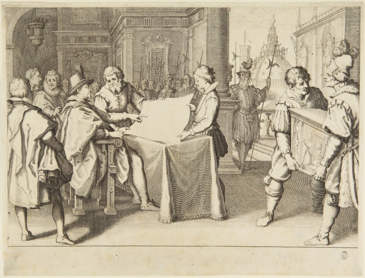 A firenzei S. Maria del Fiore-bazilika kupolájának helyreállítása alkotó: Jacques Callot