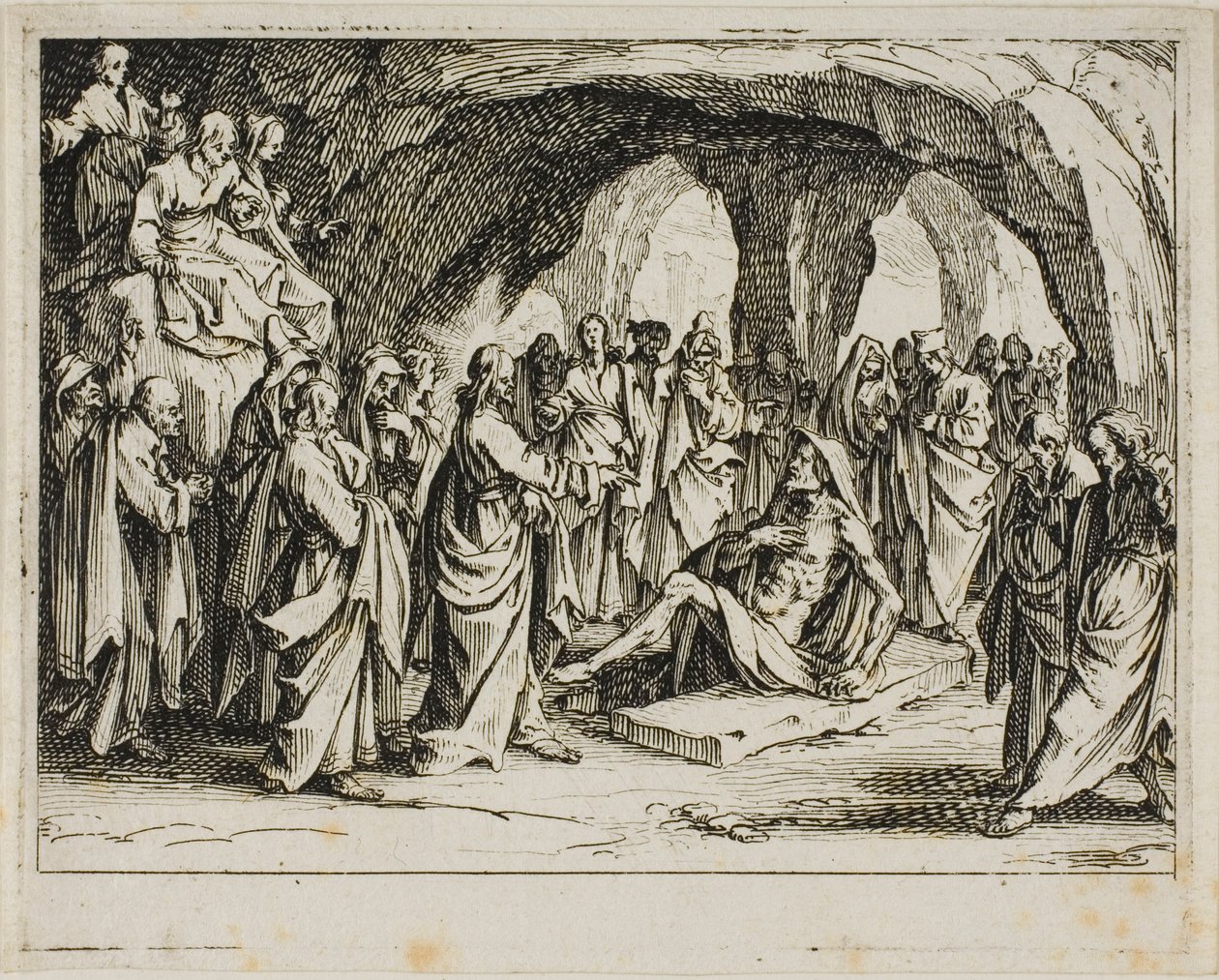 Lázár feltámadása, az Újszövetségből alkotó: Jacques Callot