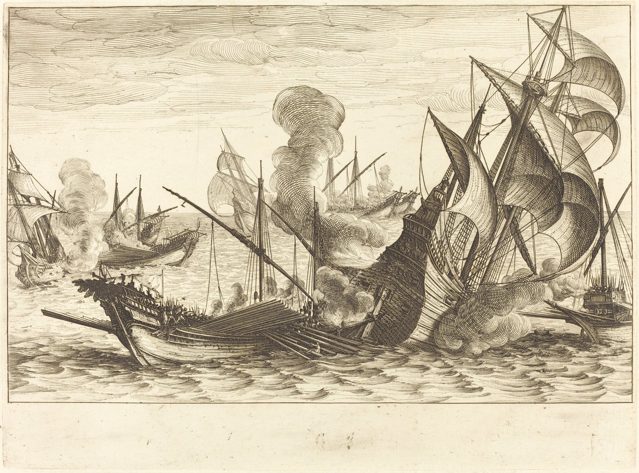 A második tengeri csata alkotó: Jacques Callot