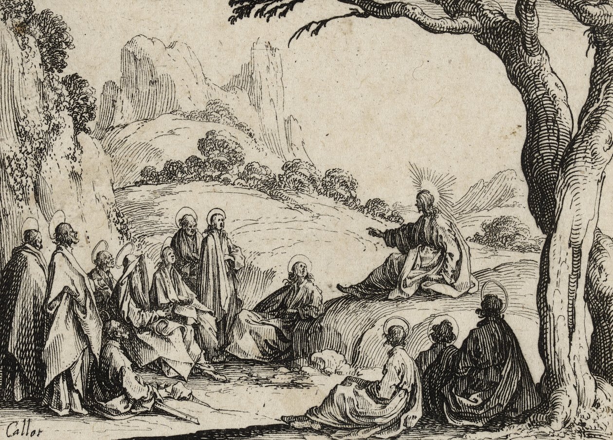 Hegyi beszéd, 1635 alkotó: Jacques Callot