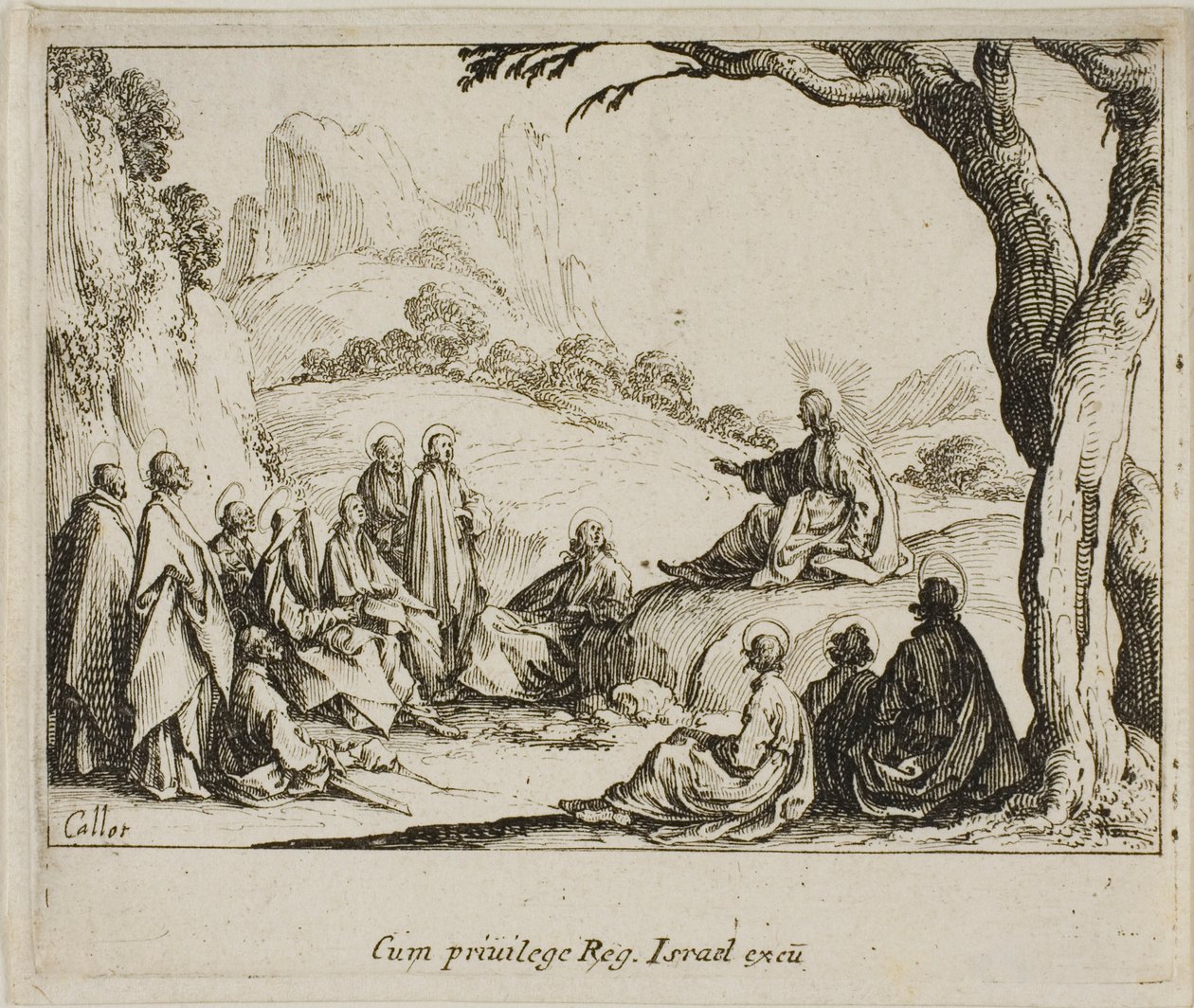 A hegyi beszéd, az Újszövetségből alkotó: Jacques Callot