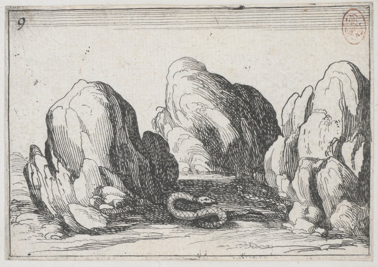 A kígyó – nem. 9 a sorozatból alkotó: Jacques Callot