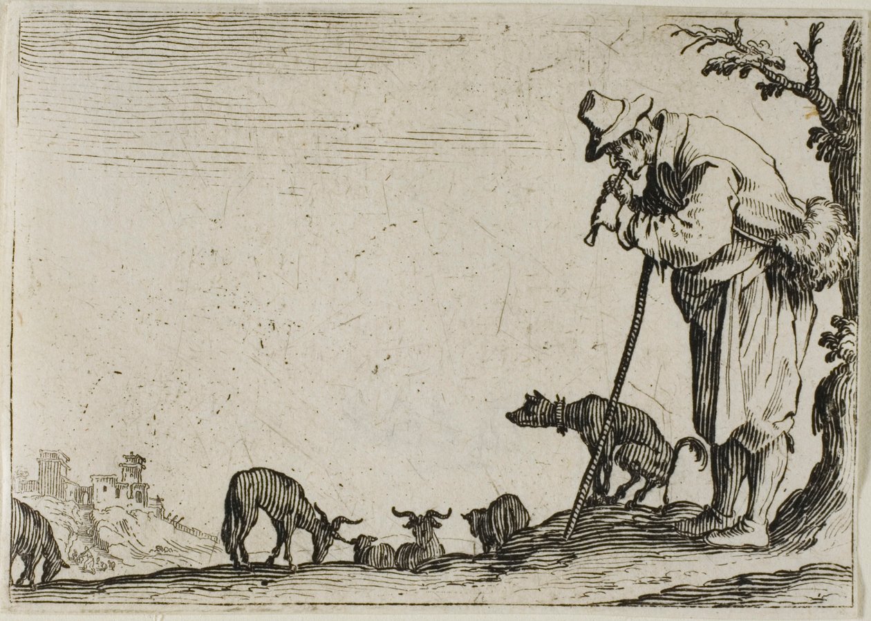 Furulyázó pásztor, A szeszélyekből alkotó: Jacques Callot