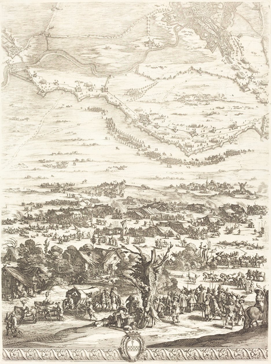 Breda ostroma [6/5. tábla] alkotó: Jacques Callot
