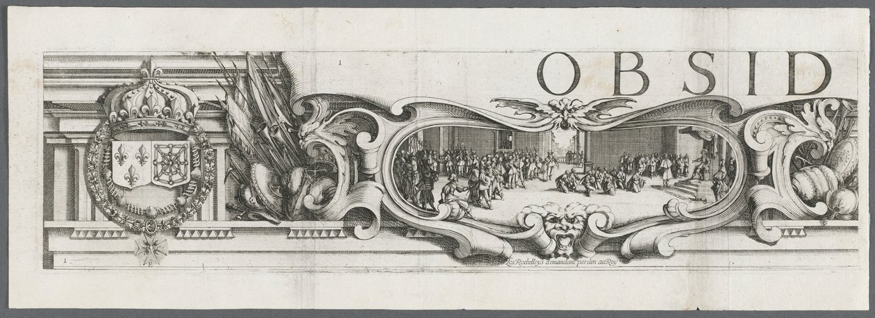 La Rochelle ostroma: 1. tábla, 1628-1630. alkotó: Jacques Callot