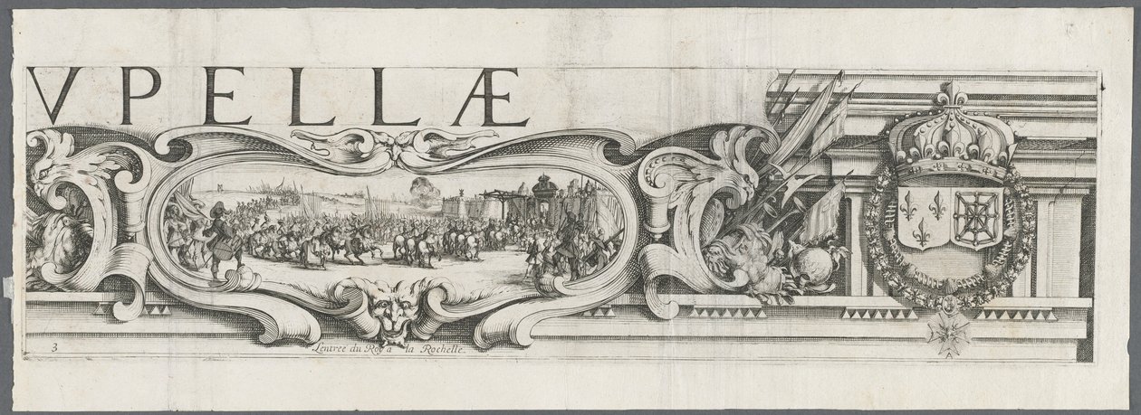 La Rochelle ostroma: 3. tábla, 1628-1630. alkotó: Jacques Callot