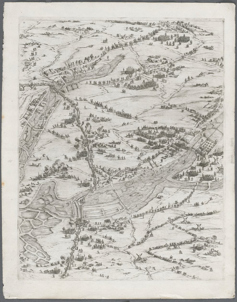 La Rochelle ostroma: 7. tábla, 1628-1630. alkotó: Jacques Callot