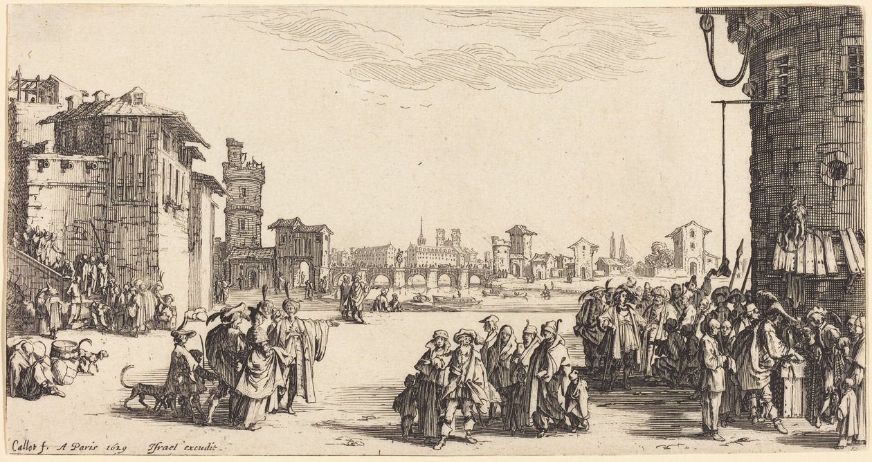 Rabszolgapiac alkotó: Jacques Callot