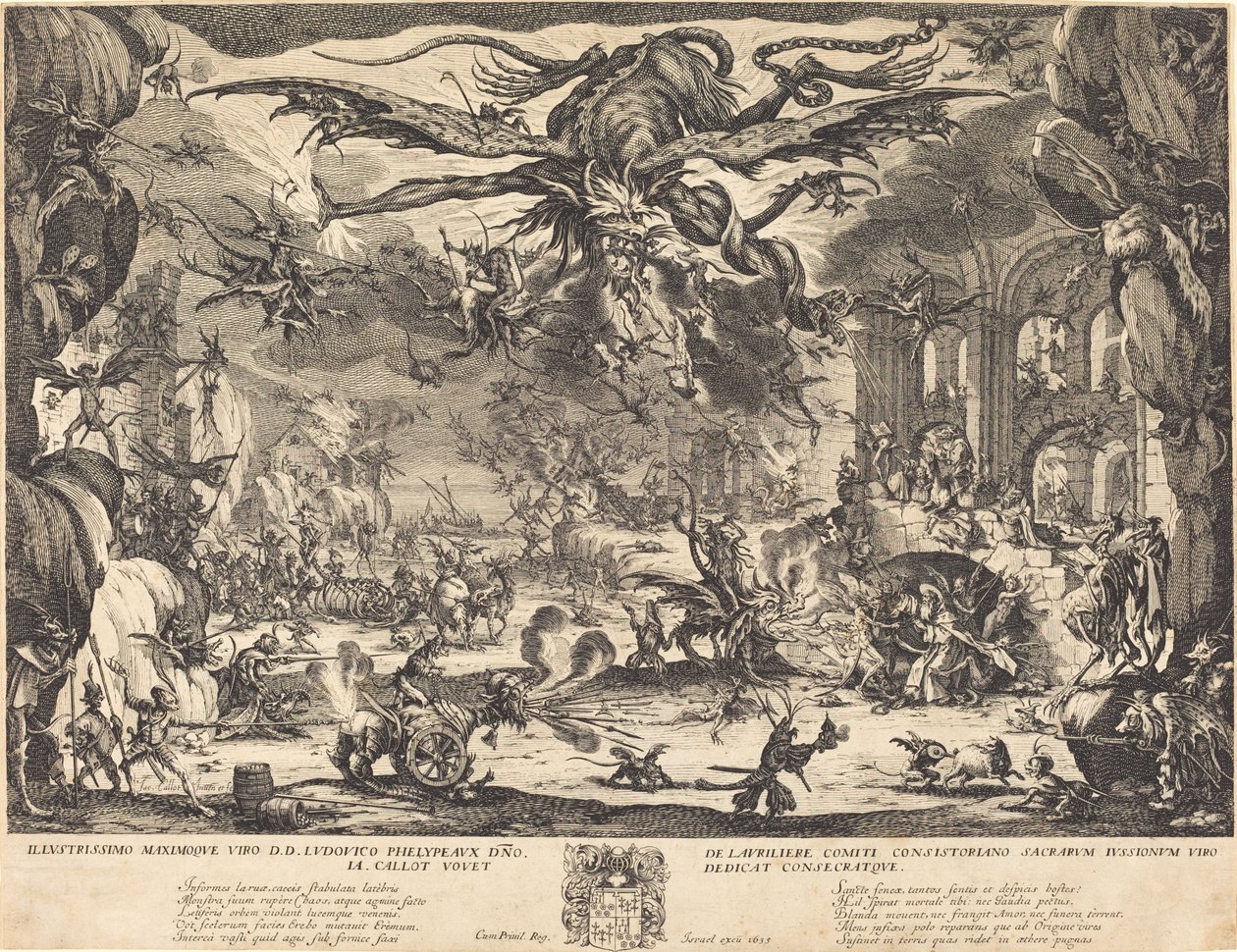 Szent Antal megkísértése [második változat] alkotó: Jacques Callot