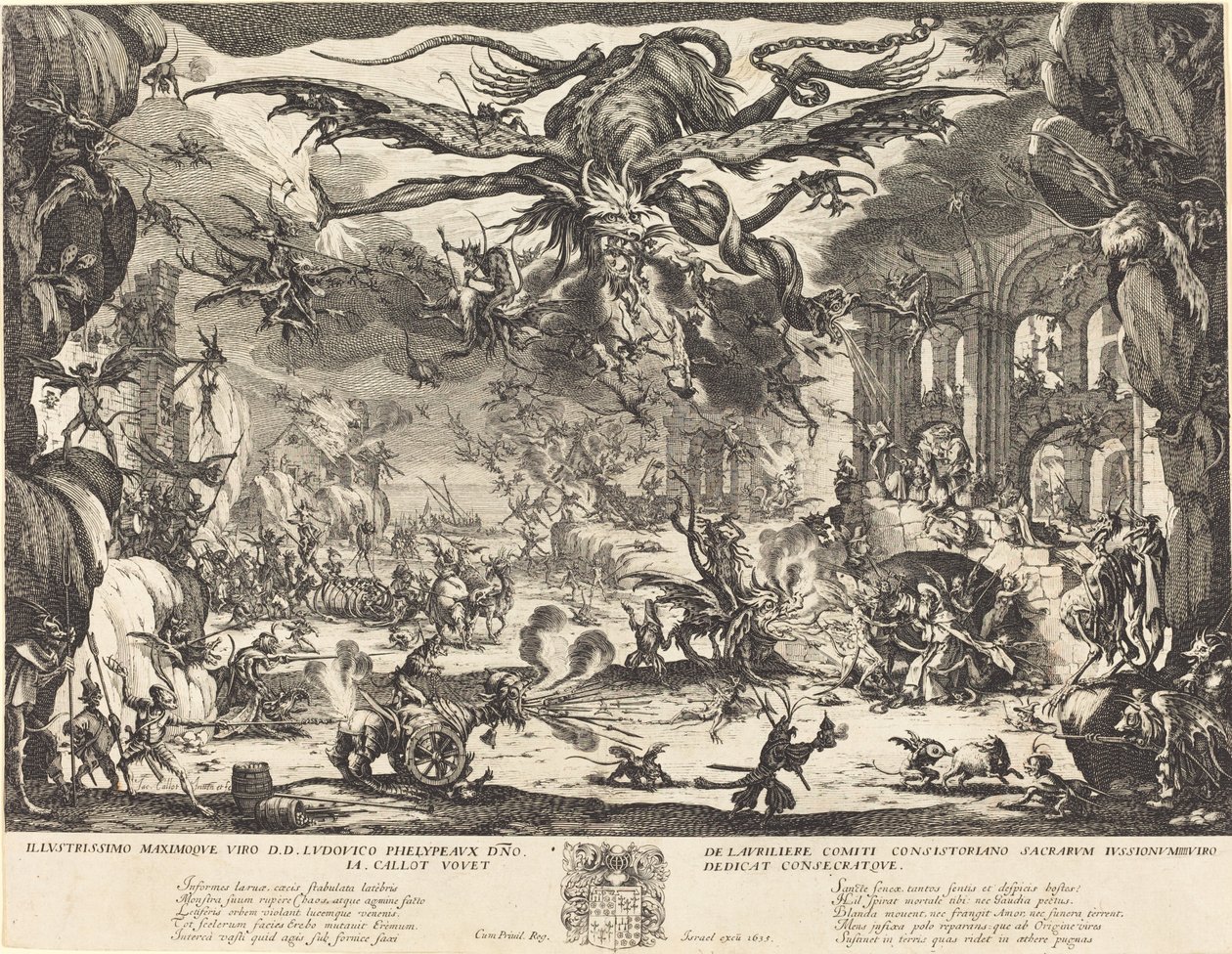 Szent Antal megkísértése [második változat] alkotó: Jacques Callot
