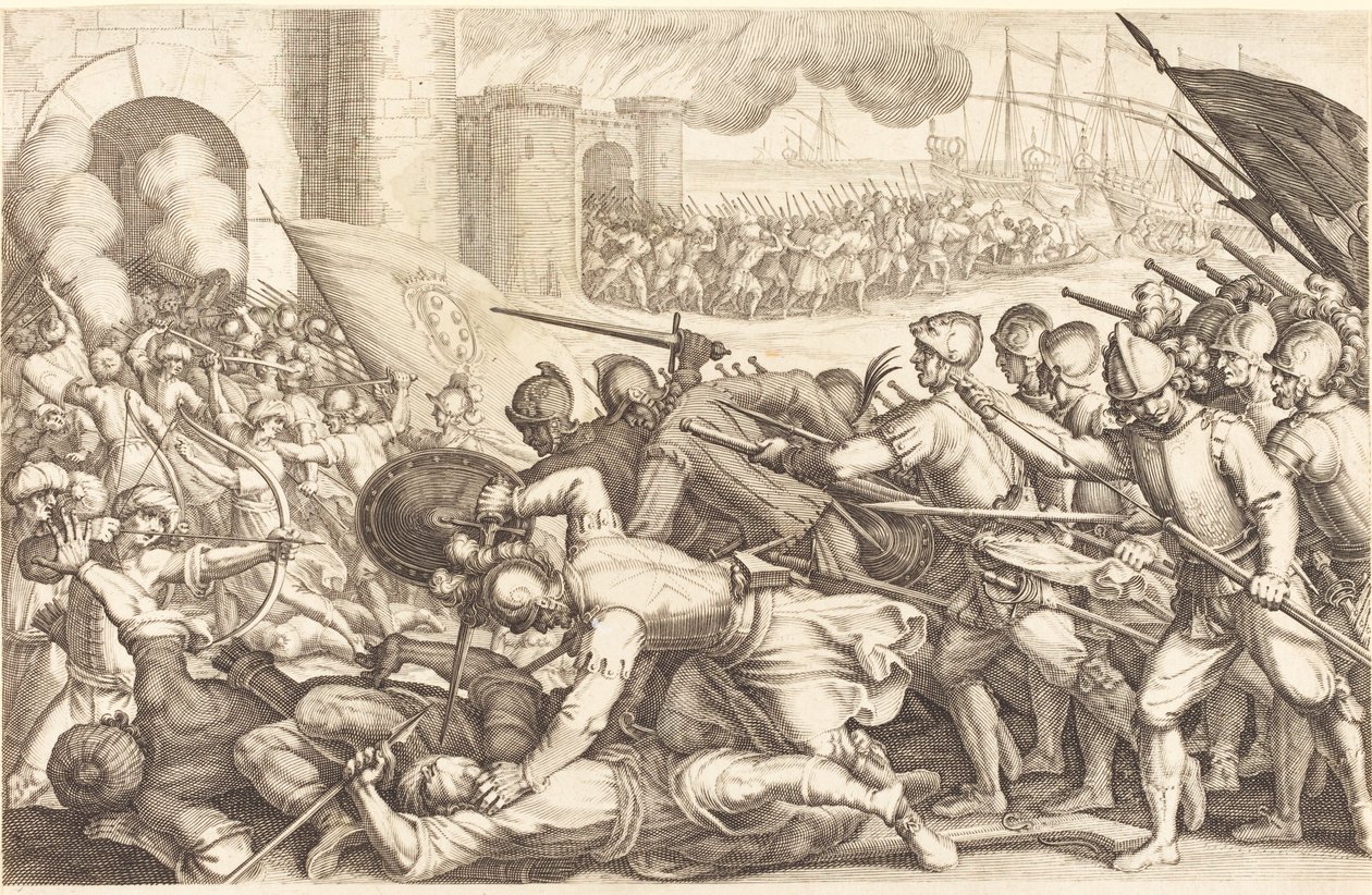A csapatok egy város kapuját kényszerítik alkotó: Jacques Callot