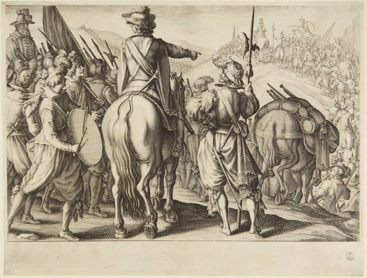 A menetelő csapatok alkotó: Jacques Callot