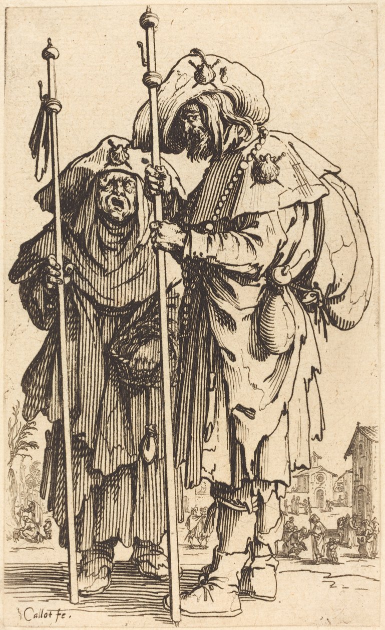 A két zarándok c. 1622. alkotó: Jacques Callot