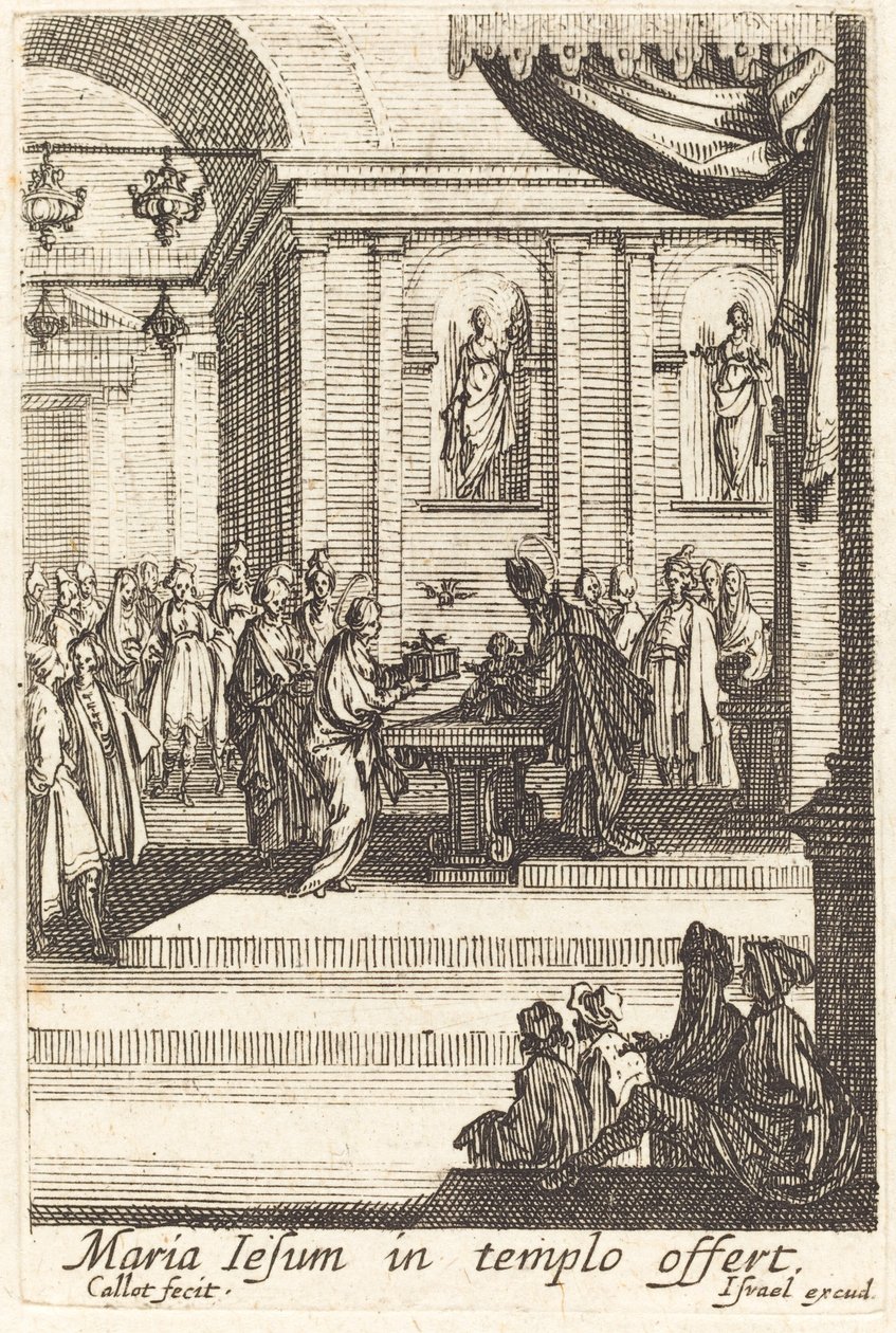 A Szűz bemutatja Jézust a templomban alkotó: Jacques Callot