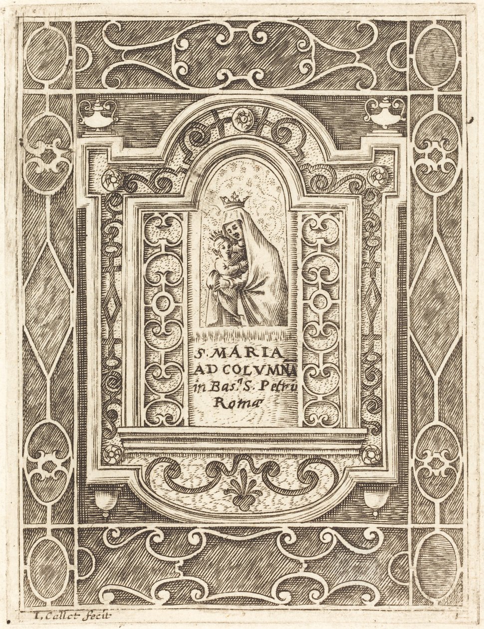 Szűz az oszlopnál alkotó: Jacques Callot