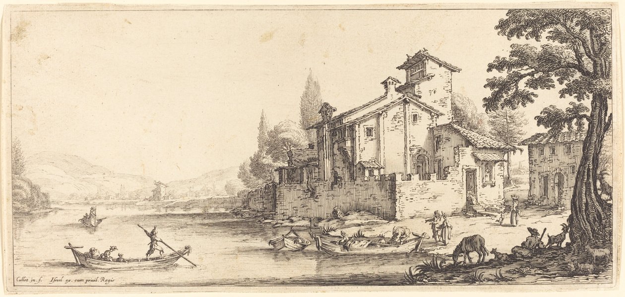 Séta a víz mellett alkotó: Jacques Callot