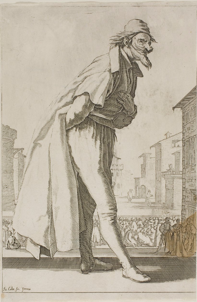 A vízimalom, Firenzében tervezett különféle jelenetekből alkotó: Jacques Callot
