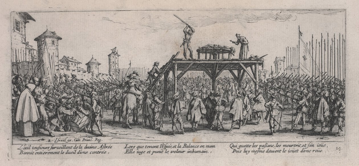 A kerék (La Roue), a "The Miseries of War"-ból alkotó: Jacques Callot