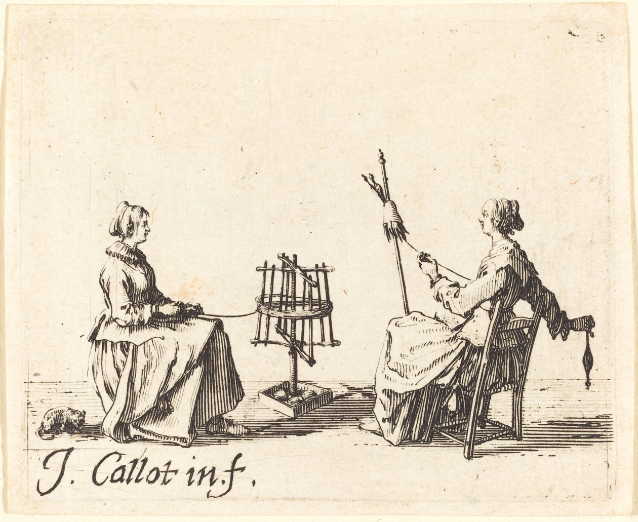 A tekercs és a fonó alkotó: Jacques Callot