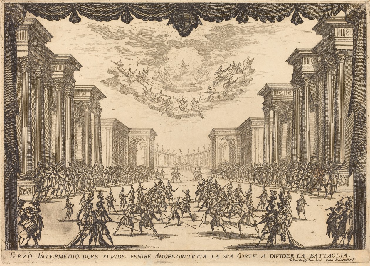 Harmadik Intermezzo, 1617. alkotó: Jacques Callot