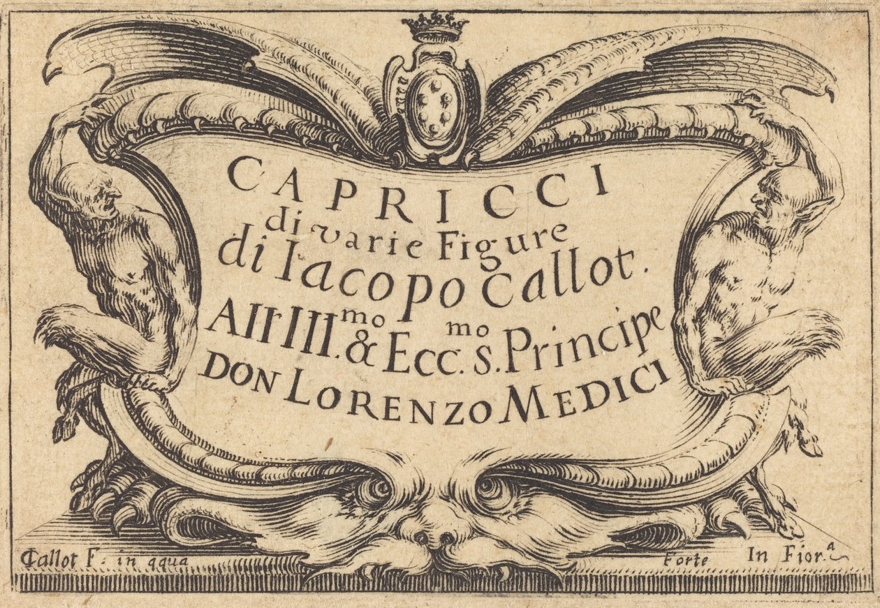 A Capricci címlapja alkotó: Jacques Callot