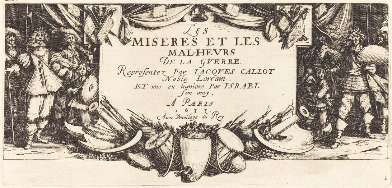 "A háború nagy nyomorúságai" címlapja alkotó: Jacques Callot