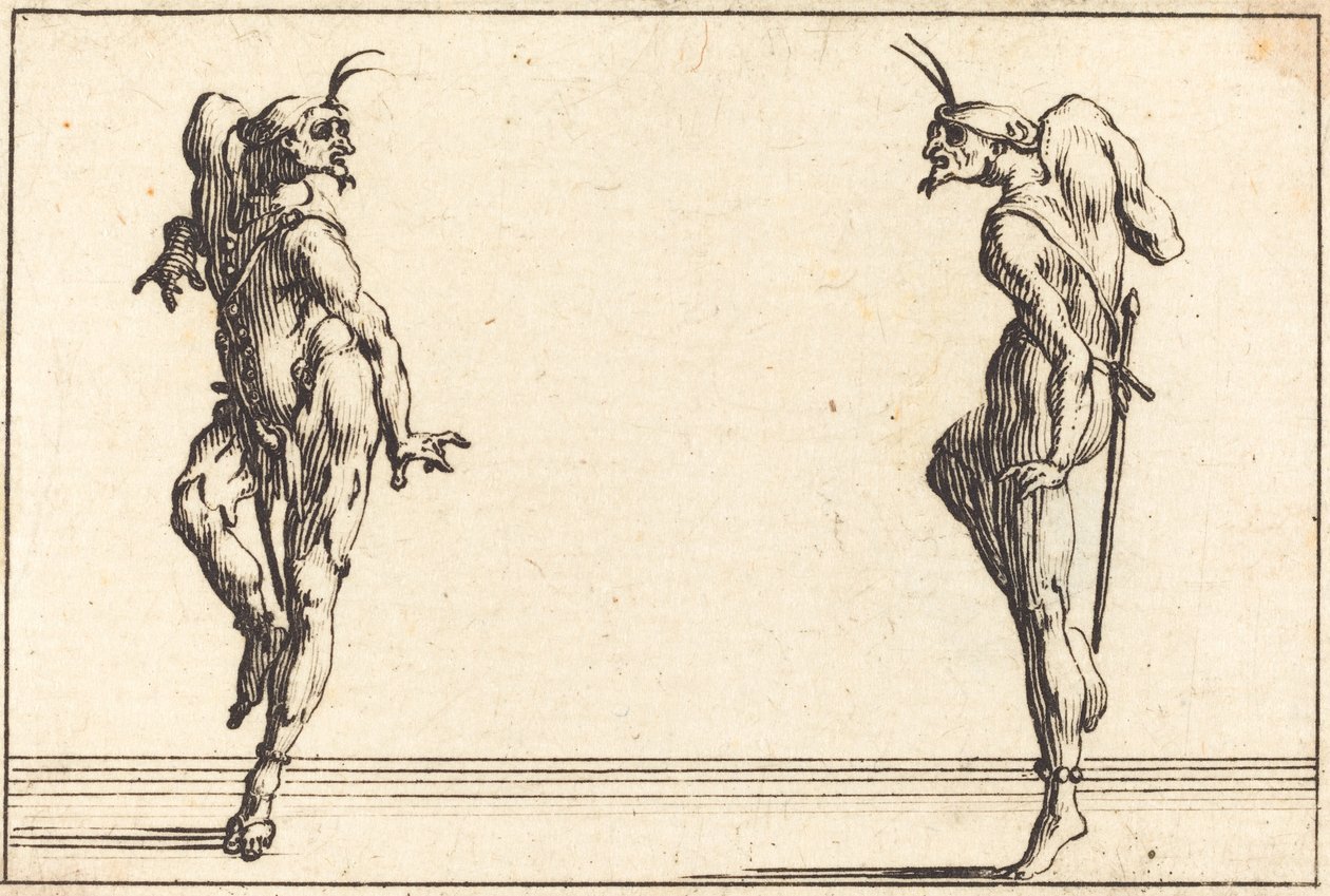 Két Pantaloon táncol alkotó: Jacques Callot
