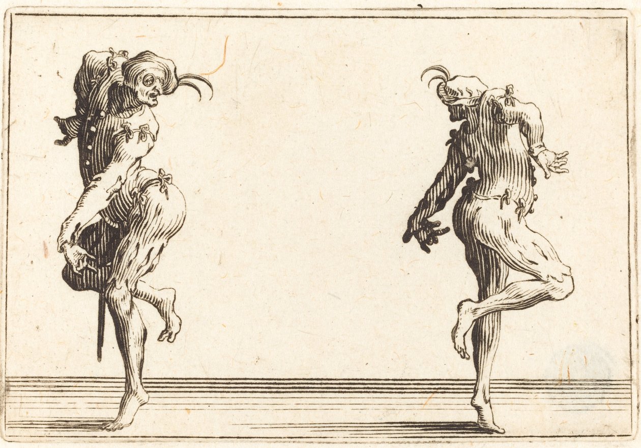 Két Pantaloon táncol alkotó: Jacques Callot