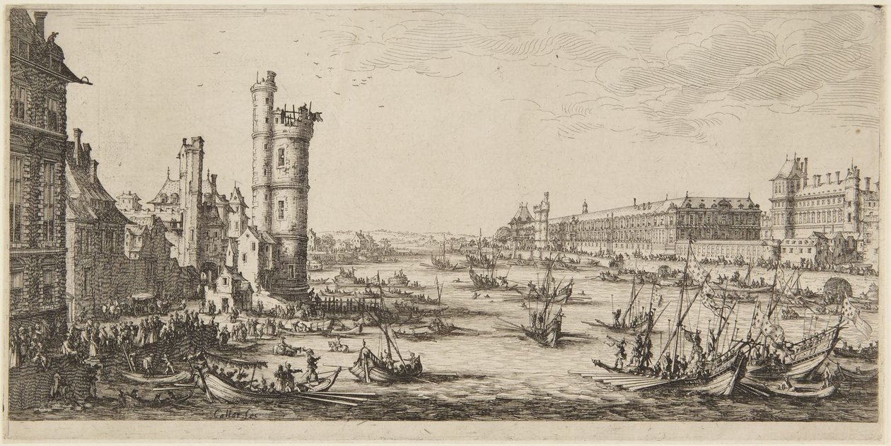 Kilátás a Louvre-ra alkotó: Jacques Callot
