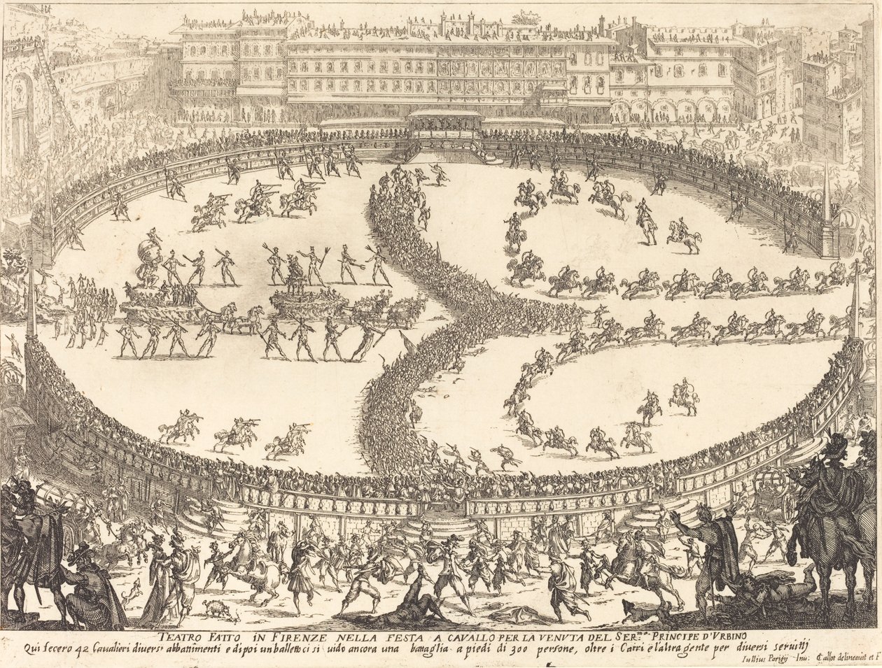 Kilátás a fesztiválra alkotó: Jacques Callot
